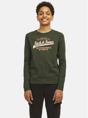 Jack&Jones Junior Bluzka Logo 12258880 Zielony Regular Fit