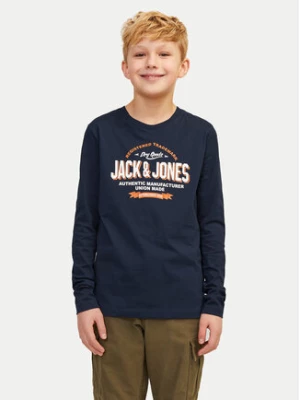 Jack&Jones Junior Bluzka Logo 12258882 Granatowy Regular Fit