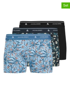 JACK & JONES Junior Bokserki (3 pary) w kolorze błękitno-czarnym rozmiar: 164