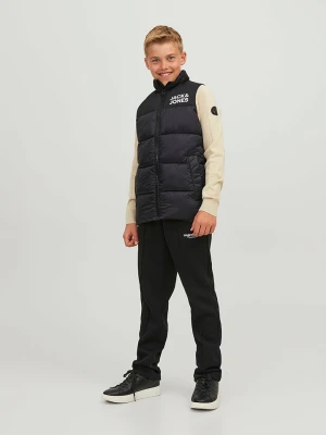 JACK & JONES Junior Kamizelka pikowana "Toby" w kolorze czarnym rozmiar: 176