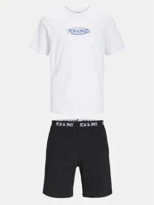 Jack&Jones Junior Komplet t-shirt i szorty sportowe Jacoliver 12257172 Biały Standard Fit