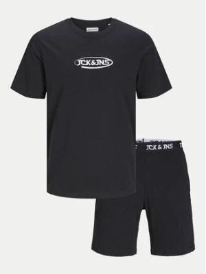 Jack&Jones Junior Komplet t-shirt i szorty sportowe Jacoliver 12257172 Czarny Standard Fit