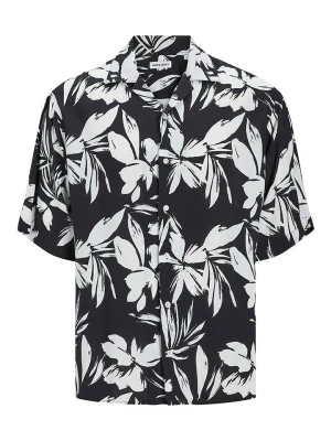 JACK & JONES Junior Koszula "Jeff" w kolorze czarno-białym rozmiar: 164