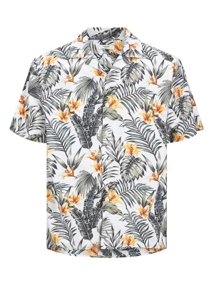 JACK & JONES Junior Koszula "Tropic" - Relaxed fit - w kolorze beżowo-kremowym rozmiar: 128