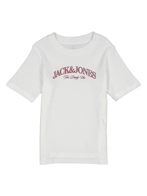 JACK & JONES Junior Koszulka "Cassis" w kolorze białym rozmiar: 128