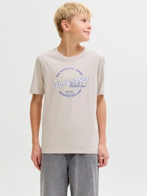 JACK & JONES Junior Koszulka "Logo" w kolorze beżowym rozmiar: 140