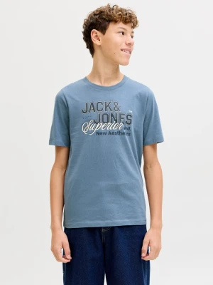 JACK & JONES Junior Koszulka "Logo" w kolorze niebieskim rozmiar: 140