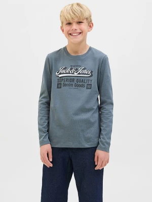 JACK & JONES Junior Koszulka "Logo" w kolorze niebiesko-szarym rozmiar: 152