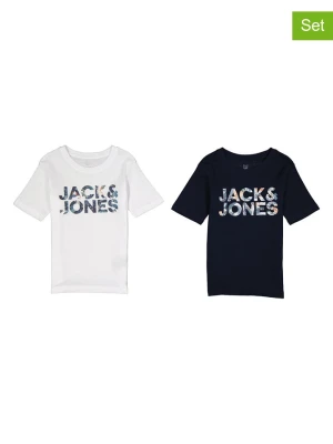 JACK & JONES Junior Koszulki (2 szt.) "Bryan" w kolorze granatowym i białym rozmiar: 152