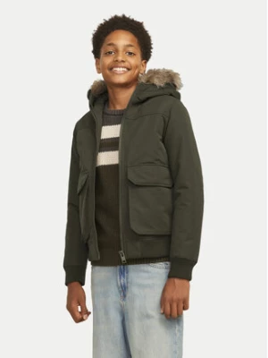 Jack&Jones Junior Kurtka zimowa 12258512 Zielony Regular Fit