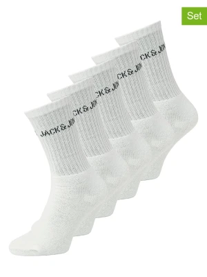 JACK & JONES Junior Skarpety (5 par) w kolorze białym rozmiar: 38-43