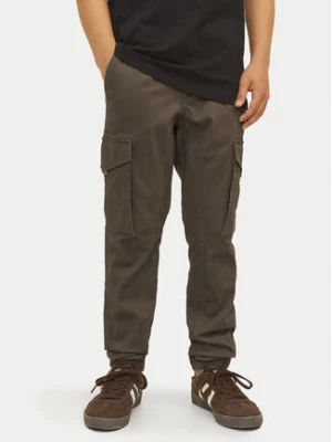 Jack&Jones Junior Spodnie materiałowe Paul 12151646 Khaki Slim Fit