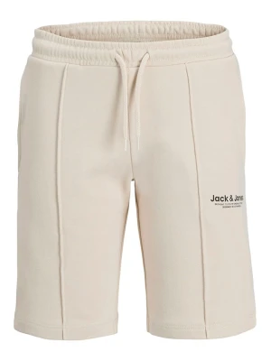 JACK & JONES Junior Szorty dresowe "Vesterbro" w kolorze beżowym rozmiar: 152
