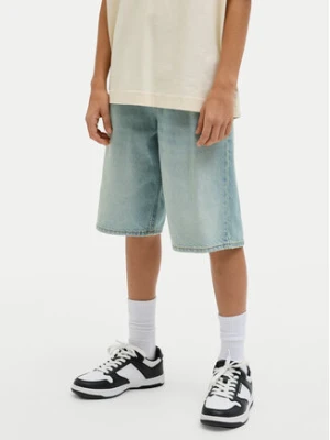 Jack&Jones Junior Szorty jeansowe Alex 12274997 Niebieski Baggy Fit