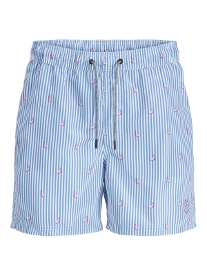 JACK & JONES Junior Szorty kąpielowe "Aruba" w kolorze błękitno-białym rozmiar: 164