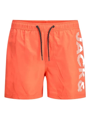 JACK & JONES Junior Szorty kąpielowe "Haruba" w kolorze koralowym rozmiar: 176