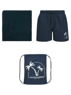 Jack&Jones Junior Szorty kąpielowe Maui 12283797 Granatowy Regular Fit