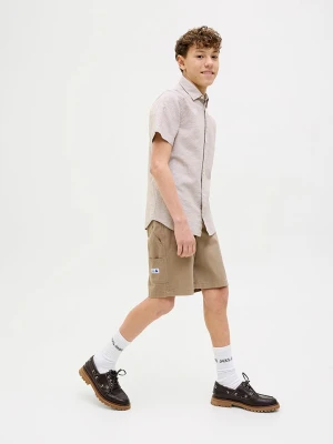 JACK & JONES Junior Szorty "Tony" w kolorze jasnobrązowym rozmiar: 134
