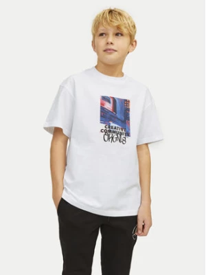 Jack&Jones Junior T-Shirt Bushwick Blur 12263146 Biały Relaxed Fit