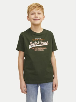 Jack&Jones Junior T-Shirt Logo 12258876 Zielony Regular Fit