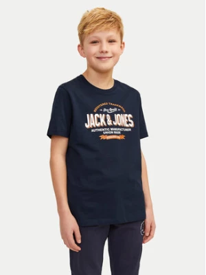 Jack&Jones Junior T-Shirt Logo 12258877 Granatowy Regular Fit