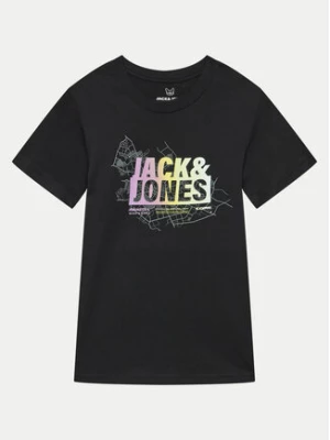Jack&Jones Junior T-Shirt Map Summer 12257988 Czarny Regular Fit