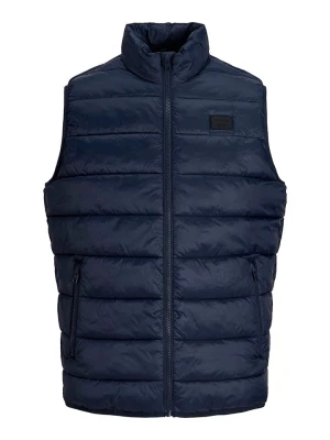 Jack & Jones Kamizelka pikowana w kolorze granatowym rozmiar: L