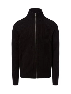 Jack & Jones Kardigan - JJPannel Mężczyźni Sztuczne włókno czarny jednolity,