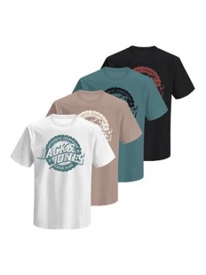 Jack & Jones Komplet 4 t-shirtów Blubaron 12291659 Kolorowy Regular Fit