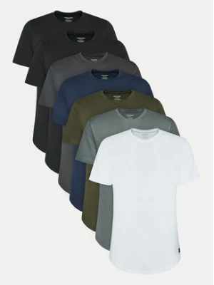 Jack&Jones Komplet 7 t-shirtów Noa 12195439 Kolorowy Long Line Fit