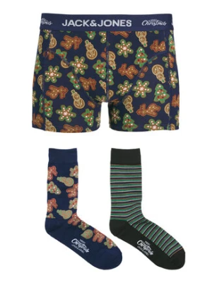 Jack & Jones Komplet bokserki i skarpety Gingerbread Giftbox 12285133 Kolorowy