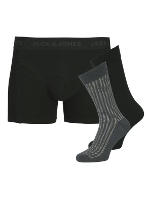 Jack & Jones Komplet bokserki i skarpety Trent Giftbox 12285126 Czarny