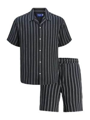 Jack&Jones Komplet koszula i szorty materiałowe Easter 12281255 Granatowy Relaxed Fit