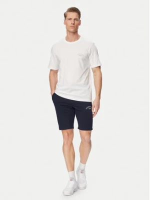 Jack & Jones Komplet t-shirt i spodenki College 12298226 Biały Regular Fit