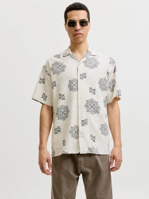 Jack & Jones Koszula "Alfredo" - Loose fit - w kolorze beżowym rozmiar: L