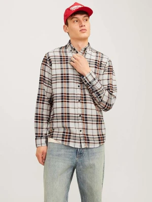 Jack & Jones Koszula "Classic Autumn" w kolorze kremowo-brązowym rozmiar: S