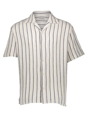 Jack & Jones Koszula "Coba" w kolorze biało-granatowym rozmiar: L