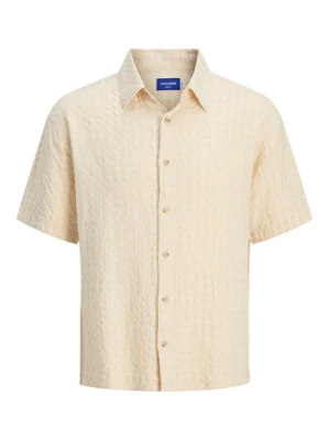Jack&Jones Koszula Dobby 12277184 Beżowy Relaxed Fit