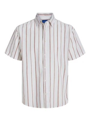 Jack & Jones Koszula "Joshua" w kolorze biało-brązowym rozmiar: XXL