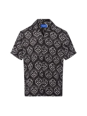 Jack & Jones Koszula męska - Jorhydra Mężczyźni Regular Fit Bawełna czarny|biały wzorzysty,