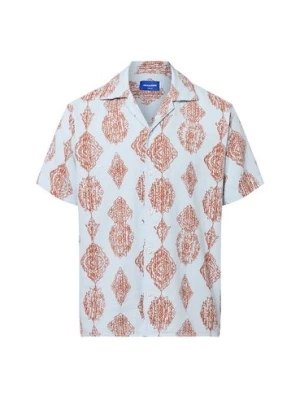 Jack & Jones Koszula męska - Jorhydra Mężczyźni Regular Fit Bawełna niebieski|brązowy wzorzysty,
