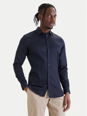 Jack & Jones Koszula Parma 12097662 Granatowy Slim Fit