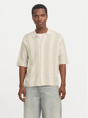 Jack & Jones Koszula Tyler 12272863 Écru Loose Fit Kremowy