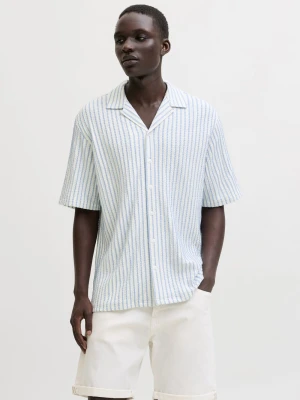 Jack & Jones koszula z krótkim rękawem Mężczyźni Comfort Fit Bawełna niebieski