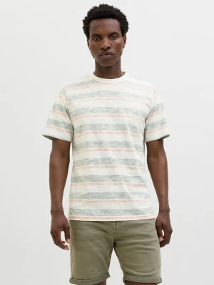 Jack & Jones Koszulka "Birk" w kolorze szaro-białym rozmiar: XL