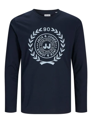 Jack & Jones Koszulka "Cathens" w kolorze granatowym rozmiar: L