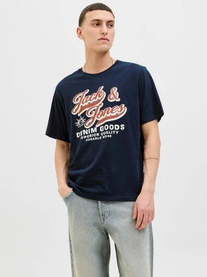 Jack & Jones Koszulka "Jjelogo" w kolorze granatowym rozmiar: L