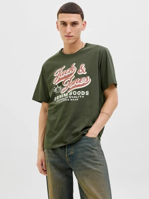Jack & Jones Koszulka "Jjelogo" w kolorze khaki rozmiar: XL