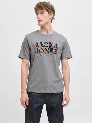 Jack & Jones Koszulka "Jjgeplas" w kolorze szarym rozmiar: L