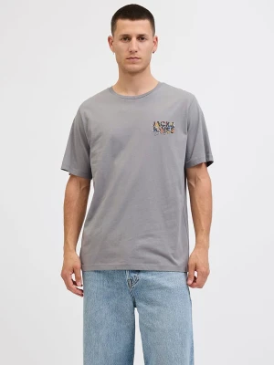 Jack & Jones Koszulka "Jjgeplas" w kolorze szarym rozmiar: L